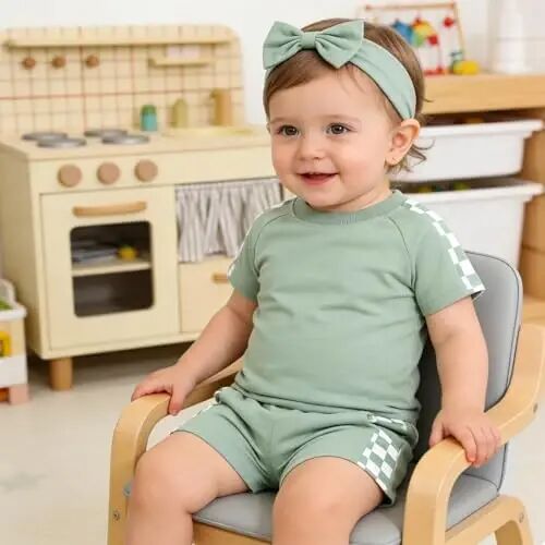AMAWMW Infant Baby Girl Clothes Long Sleeve Loose Sweatshirts Pockets Pants Headband Outfits Fall Winter Spring Gift - 4