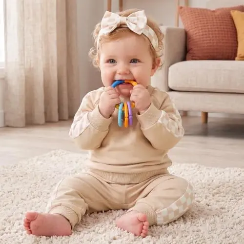 AMAWMW Infant Baby Girl Clothes Long Sleeve Loose Sweatshirts Pockets Pants Headband Outfits Fall Winter Spring Gift - 2