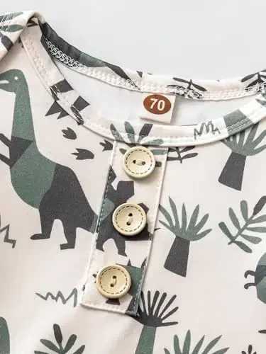 AMAWMW Newborn Baby Boys Girls Cartoon Sleeper Gown Long Sleeve Mountain Nightgown Hat Outfits - 4