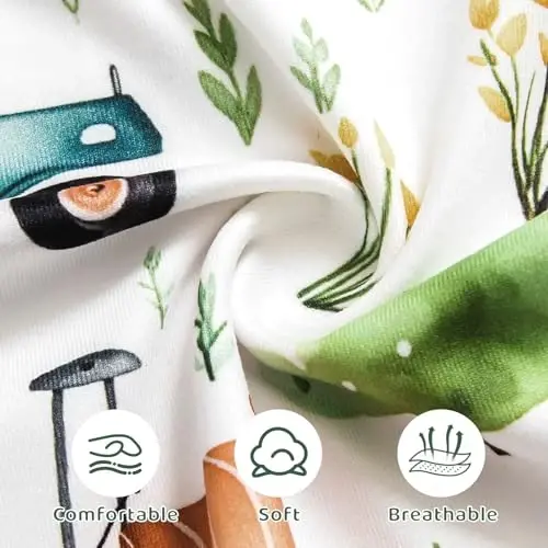 AMAWMW Newborn Baby Boys Girls Cartoon Sleeper Gown Long Sleeve Mountain Nightgown Hat Outfits - 5