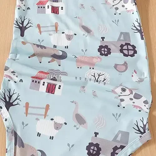 AMAWMW Yangi tug'ilgan chaqaloq o'g'il qizlar uchun multfilm uxlash ko'ylagi uzun yengli tog' kechki ko'ylagi shlyapa to'plamlari - 6