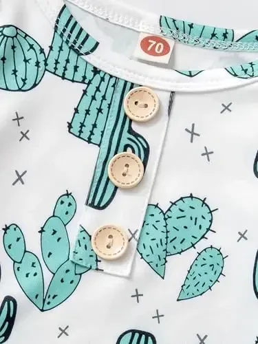 AMAWMW Newborn Baby Boys Girls Cartoon Sleeper Gown Long Sleeve Mountain Nightgown Hat Outfits - 4