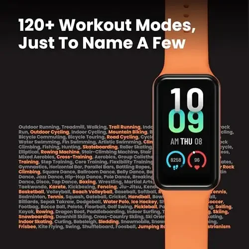 Amazfit Band 7 Фитнес-трекер, Мониторинг шагов, Мониторинг сердечного ритма и SpO2, Виртуальный пейсмейкер, 18-дневный аккумулятор, Анализ качества сна, Встроенный Alexa, Водонепроницаемый (Черный) - 3