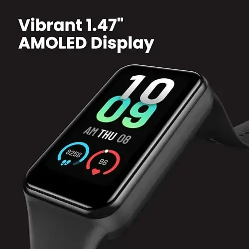 Amazfit Band 7 Fitness & Faollik Takibi, Qadamlarni Kuzatish, Yurak Urishi & SpO2ni Kuzatish, Virtual Pacer, 18 Kunlik Batareya, Uyqu Sifati Tahlili, O'rnatilgan Alexa, Suga Chidamli (Qora) - 6