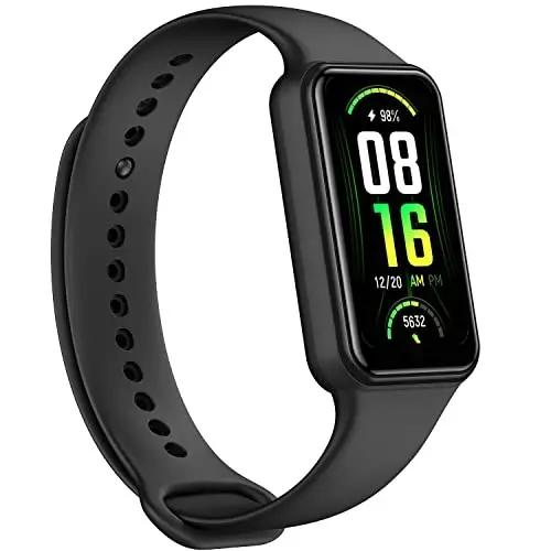 Amazfit Band 7 Fitness & Faollik Takibi, Qadamlarni Kuzatish, Yurak Urishi & SpO2ni Kuzatish, Virtual Pacer, 18 Kunlik Batareya, Uyqu Sifati Tahlili, O'rnatilgan Alexa, Suga Chidamli (Qora) - 1
