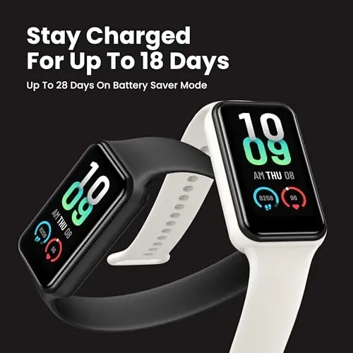 Amazfit Band 7 Fitness & Faollik Takibi, Qadamlarni Kuzatish, Yurak Urishi & SpO2ni Kuzatish, Virtual Pacer, 18 Kunlik Batareya, Uyqu Sifati Tahlili, O'rnatilgan Alexa, Suga Chidamli (Qora) - Amazfit (1)
