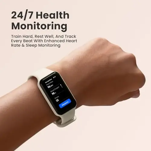 Amazfit Band 7 Fitness & Faollik Takibi, Qadamlarni Kuzatish, Yurak Urishi & SpO2ni Kuzatish, Virtual Pacer, 18 Kunlik Batareya, Uyqu Sifati Tahlili, O'rnatilgan Alexa, Suga Chidamli (Qora) - 4