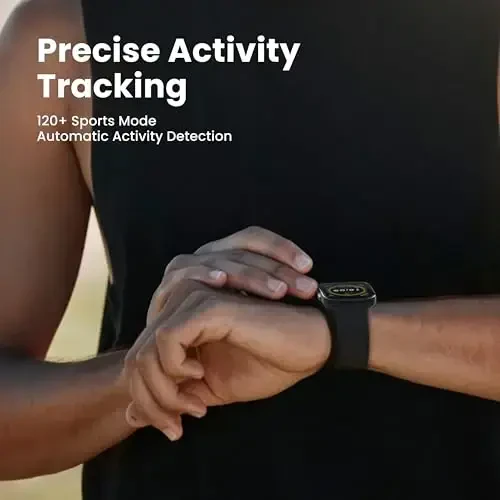 Amazfit Bip 5 Aql Soati 46mm, GPS, ichki Alexa, Bluetooth qo'ng'iroq, 10 kunlik batareya, yurak urish tezligi va VO2 Max, uxlash sog'lig'ini kuzatish, AI Fitness ilovasi, 120 dan ortiq sport rejimlari, Android va iPhone uchun, qora - 5