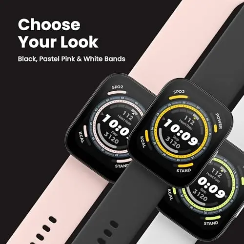 Amazfit Bip 5 Aql Soati 46mm, GPS, ichki Alexa, Bluetooth qo'ng'iroq, 10 kunlik batareya, yurak urish tezligi va VO2 Max, uxlash sog'lig'ini kuzatish, AI Fitness ilovasi, 120 dan ortiq sport rejimlari, Android va iPhone uchun, qora - 4