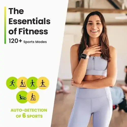 Amazfit Bip 5 Core Smart Watch erkaklar ayollar uchun 46mm, 11 kunlik batareya, 120+ sport rejimi bilan fitnes aktivlik trekeri, yurak urishi va uyqu monitori, Android telefon va iPhone uchun, suvga chidamli, qora - 3