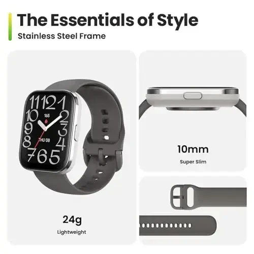 Amazfit Bip 5 Core Smart Watch erkaklar ayollar uchun 46mm, 11 kunlik batareya, 120+ sport rejimi bilan fitnes aktivlik trekeri, yurak urishi va uyqu monitori, Android telefon va iPhone uchun, suvga chidamli, qora - 7
