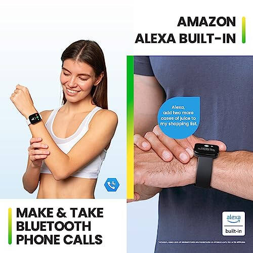 Amazfit Bip 5 Smart Watch 46mm, GPS, Alexa Built-in, Bluetooth Calling, 10-Day Battery, Heart-Rate & VO2 Max, Sleep Health Monitoring, AI Fitness App,120+ Sports Modes, for Android & iPhone, Black - 3