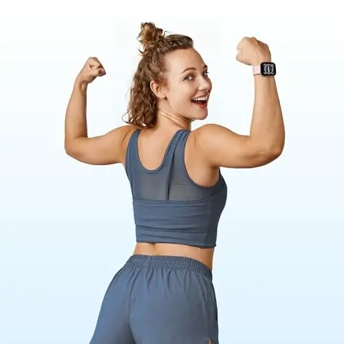Amazfit Bip 5 Smart Watch 46mm, GPS, Modazone Alexa Built-in, Bluetooth Calling, 10 kunlik batareya, Yurak urishi va VO2 Max, Uyqu salomatligini kuzatish, AI Fitness Tracker ilovasi, Android va iPhone uchun, Pastel pushti - 4