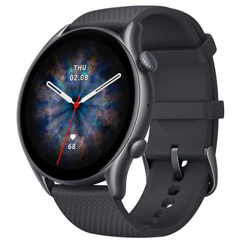 Amazfit GTR 3 Pro Akıllı Saat 46mm Android ve iPhone için, 14 Gün Pil Ömrü, GPS, Dahili Alexa, Bluetooth Aramaları, 150'den Fazla Spor Modu ile Erkekler İçin Fitness Takip Cihazı, Uyku Kalp Ritmi Sağlık Takibi, Siyah - 8