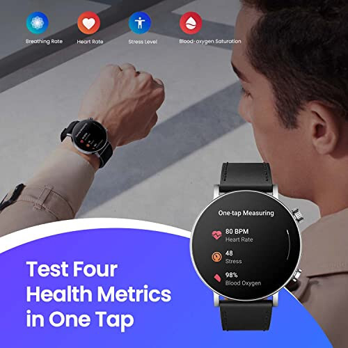 Amazfit GTR 3 Pro Limited Edition Smart Watch 46mm for Men, 12-Day Battery Life, Alexa Built-in, Bluetooth Call, GPS, Sleep Heart Rate Monitoring, 5 ATM Water Resistant, for Android iPhone, Silver - 5