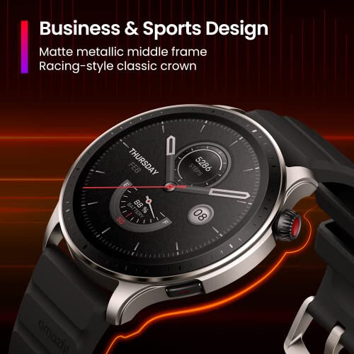 Amazfit GTR 4 Smart Watch 46mm, GPS, Alexa Built-In, Bluetooth Calls & Text, 14-Day Battery, Heart Rate Sleep Monitoring, AI Fitness App & Sports Coach, 150+ Sports Modes, for Android iPhone, Black - 7