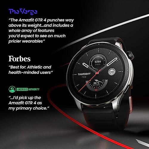 Amazfit GTR 4 Smart Watch 46mm, GPS, Alexa Built-In, Bluetooth Calls & Text, 14-Day Battery, Heart Rate Sleep Monitoring, AI Fitness App & Sports Coach, 150+ Sports Modes, for Android iPhone, Black - 9