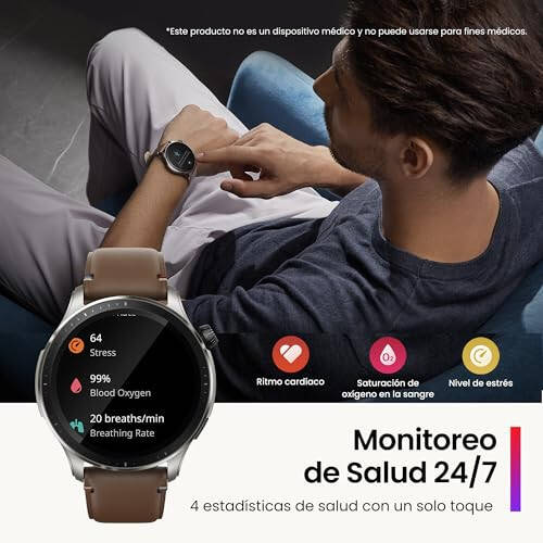 Amazfit GTR 4 Smart Watch 46mm, GPS, Alexa Built-In, Bluetooth Calls & Text, 14-Day Battery, Heart Rate Sleep Monitoring, AI Fitness App & Sports Coach, 150+ Sports Modes, for Android iPhone, Black - 5