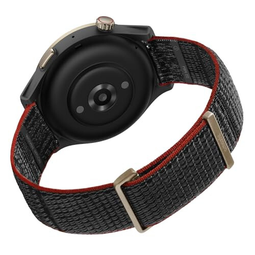 Amazfit Rasmiy Smartwatch Zaxira Qayishi, 22mm Neylon Bilak Qayishi, Amazfit Balance, Cheetah Pro, Cheetah Round, GTR 4, GTR 4 Cheklangan Nashri, GTR 3, GTR 3 Pro, GTR 2 bilan Mos keladi, Qora - 1