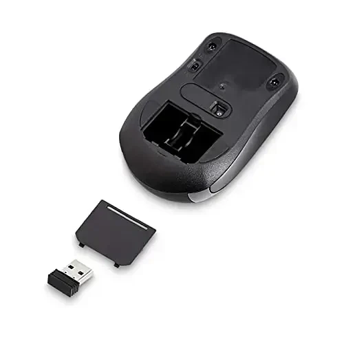 Amazon Basics 2.4 Ghz USB Nano qabul qilgichli simsiz optik kompyuter sichqonchasi, qora, 30 dona - 4