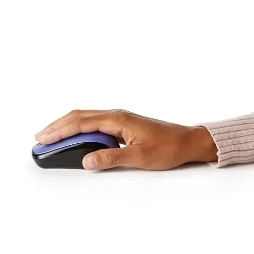 Amazon Basics 2.4 Ghz USB Nano qabul qiluvchisi, ko'k bilan simsiz optik kompyuter sichqonchasi - 3