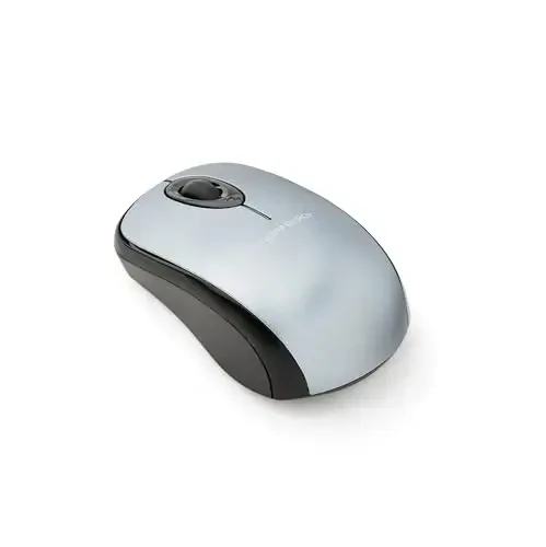Amazon Basics 2.4 Ghz Wireless Optical Computer Mouse with USB Nano Receiver, Silver 