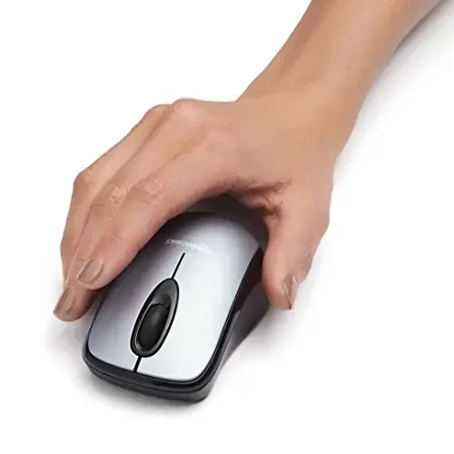 Amazon Basics 2.4 Ghz Wireless Optical Computer Mouse with USB Nano Receiver, Silver - 5