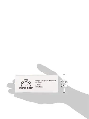 Amazon Brand - Mama Bear Qorong'ida porlaydigan chaqaloq so'rg'ichi, 2-bosqich (6-12 oy), BPA-siz, turli xil ranglar, 4 dona (2 dona) - 7