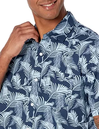 Amazon Essentials Men's Short-Sleeve Button-Down Print Shirt - 4