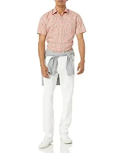 Amazon Essentials Men's Regular-Fit Short-Sleeve Print Shirt - 5