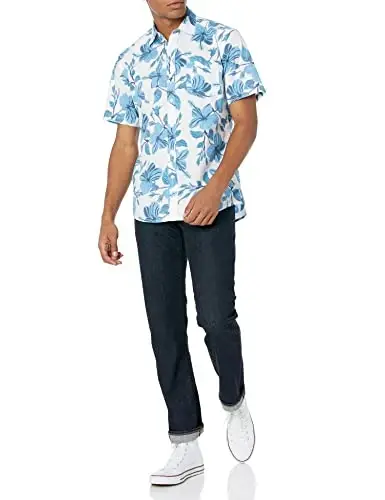 Amazon Essentials Men's Regular-Fit Short-Sleeve Print Shirt - 5
