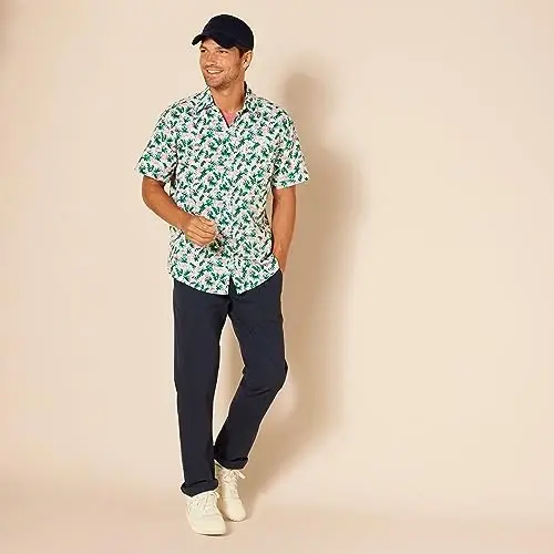 Amazon Essentials Men's Regular-Fit Short-Sleeve Print Shirt - 5