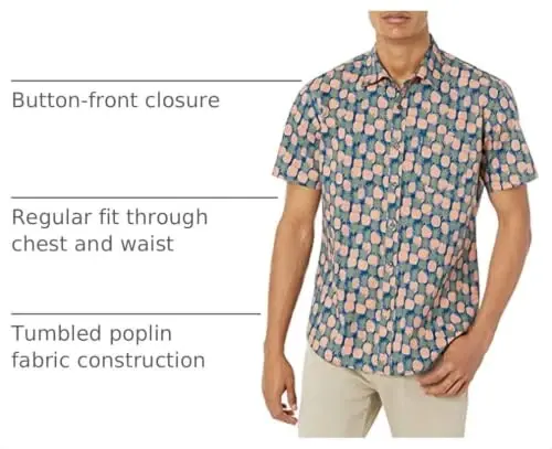 Amazon Essentials Men's Regular-Fit Short Sleeve Collared Button Down Shirt - 5