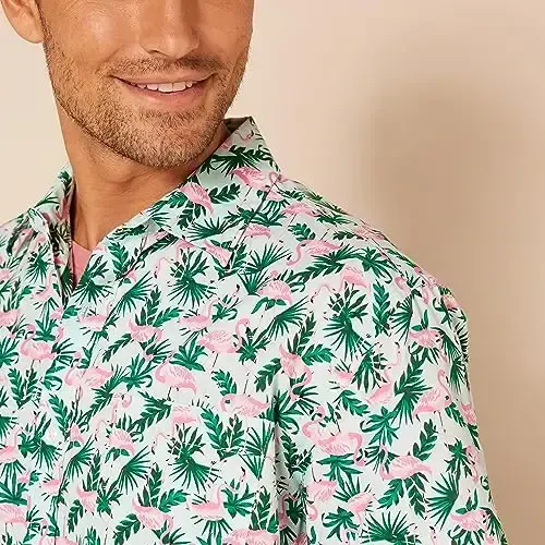 Amazon Essentials Men's Regular-Fit Short-Sleeve Print Shirt - 4