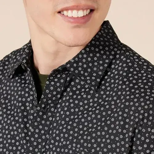 Amazon Essentials Men's Regular-Fit Short-Sleeve Print Shirt - 4