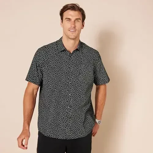 Amazon Essentials Men's Regular-Fit Short-Sleeve Print Shirt - 6