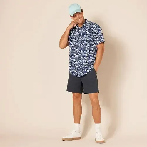 Amazon Essentials Men's Regular-Fit Short-Sleeve Print Shirt - 5