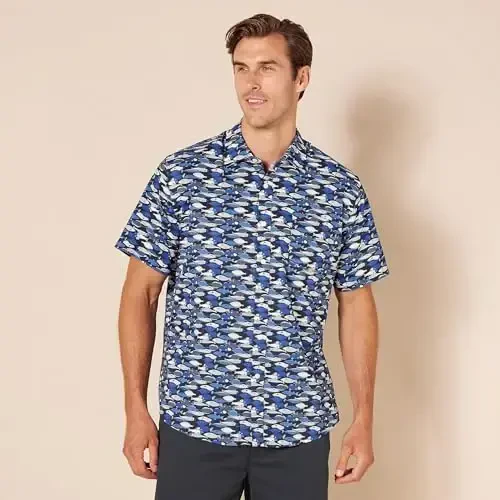 Amazon Essentials Men's Regular-Fit Short-Sleeve Print Shirt - 6