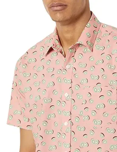 Amazon Essentials Men's Regular-Fit Short-Sleeve Print Shirt - 4