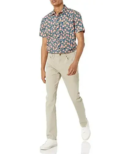 Amazon Essentials Men's Regular-Fit Short-Sleeve Print Shirt - 5