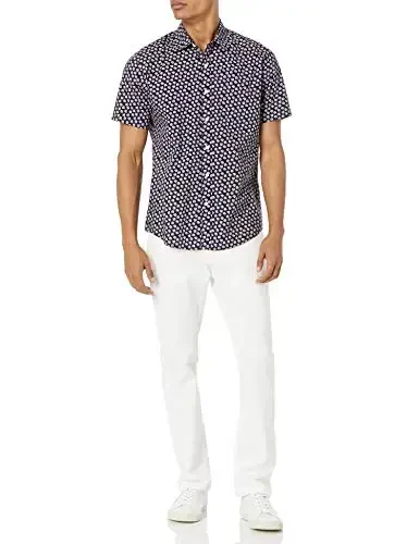 Amazon Essentials Men's Regular-Fit Short-Sleeve Print Shirt - 5