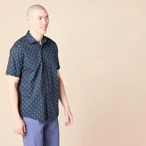 Amazon Essentials Men's Regular-Fit Short-Sleeve Print Shirt - MODAZONE (1)