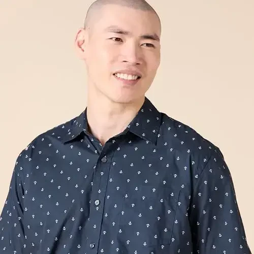 Amazon Essentials Men's Regular-Fit Short-Sleeve Print Shirt - 4