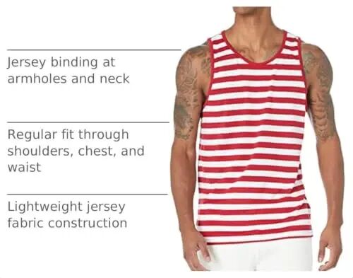 Amazon Essentials Men's Regular-Fit Sleeveless Tank Top, 100% Cotton - 4