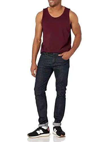 Amazon Essentials Men's Regular-Fit Sleeveless Tank Top, 100% Cotton - 6