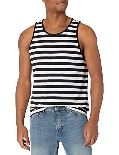 Amazon Essentials Men's Regular-Fit Sleeveless Tank Top, 100% Cotton - Amazon Essentials