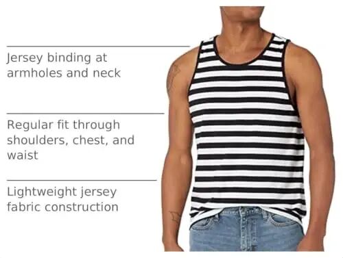 Amazon Essentials Men's Regular-Fit Sleeveless Tank Top, 100% Cotton - 4