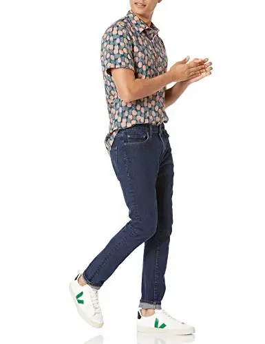 Amazon Essentials Men's Slim-Fit Men's Short Sleeve Collared Button Down Shirt - 5