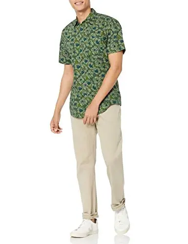 Amazon Essentials Men's Slim-Fit Men's Short Sleeve Collared Button Down Shirt - 5