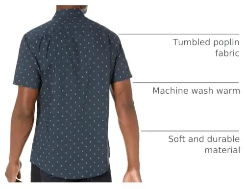 Amazon Essentials Men's Slim-Fit Men's Short Sleeve Collared Button Down Shirt - 4